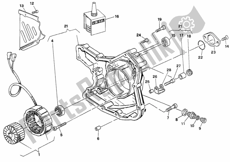 Alle onderdelen voor de Generatorafdekking Dm 007089> van de Ducati Supersport 900 SS 1994